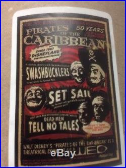 D23 Disney Theme Parks Pirates O. F. Caribbean Attraction Anniv. Poster 36x54 NIT