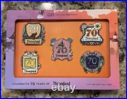 D23-Exclusive Disneyland 70th Anniversary Destinations Pin Set Limited Edition
