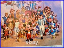DISNEYLAND 45 YEARS OF MAGIC Litho Signed Charles Boyer LE 112/275. NEW. COA