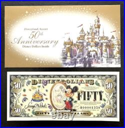 DISNEYLAND $50 DOLLAR 50th Anniversary Charles Boyer with Envelope B00001358