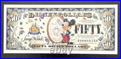 DISNEYLAND $50 DOLLAR 50th Anniversary Charles Boyer with Envelope B00001358