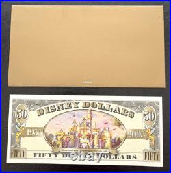 DISNEYLAND $50 DOLLAR 50th Anniversary Charles Boyer with Envelope B00001358