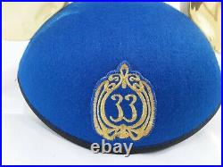 DISNEYLAND CLUB 33 50TH ANNIVERSARY MICKEY MOUSE EARS BLUE With GOLD EARS HAT RARE