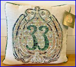 DISNEYLAND Club 33 Emerald 55th Anniversary Throw Pillow NWT