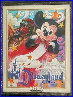 DISNEYLAND Decades 1975-1984 Framed 50th Anniversary LE 95 Signed Randy Noble