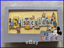 DISNEYLAND PARK 65th ANNIVERSARY MARQUEE BOXED JUMBO PIN LIMITED 1000 COIN
