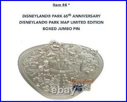 DISNEYLAND PARK 65th ANNIVERSARY PARK MAP LIMITED EDITION BOXED JUMBO PIN