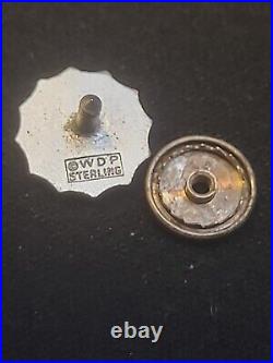 DISNEYLAND, Sterling Tie Pin 1/2Castle WDP, Rare, One Year Cast Anniversary