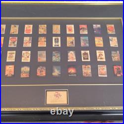 Disney 1997 75th Anniversary Framed Pin Set & Disneyland/DCA Ticket Display