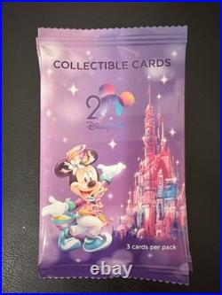 Disney 20th Anniversary Minnie Mouse Collectible Card Hong Kong Disneyland 8 Pks