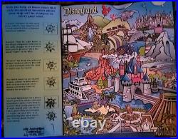 Disney 46th Disneyland Anniversary Celebration Pin Set On Card/ Stamped Maprare