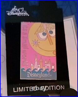 Disney 46th Disneyland Anniversary Celebration Pin Set On Card/ Stamped Maprare