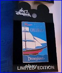 Disney 46th Disneyland Anniversary Celebration Pin Set On Card/ Stamped Maprare