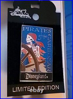 Disney 46th Disneyland Anniversary Celebration Pin Set On Card/ Stamped Maprare