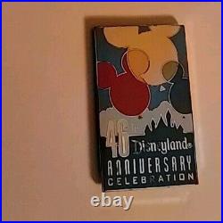 Disney 46th Disneyland Anniversary Celebration Pin Set On Card/ Stamped Maprare