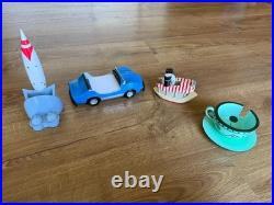 Disney Autopia 5 pc. Desk Set Disneyland 50th Anniversary Wear Minor Damage