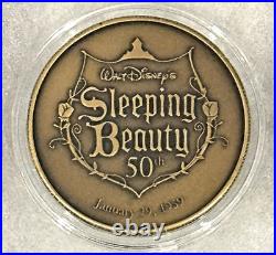Disney Cast Member Exclusive SLEEPING BEAUTY 50th Ann Bronze Coin LE 1000 COA