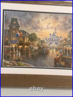 Disney DISNEYLAND 60th Diamond Celebration LE Kinkade Matted Lithograph Print