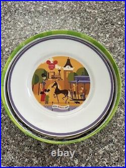 Disney Disneyland 50th Anniversary Collectable 5 Plate Set by Shag