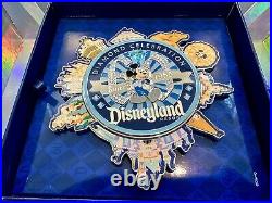 Disney Disneyland 60th Anniversary Jumbo Spinner Pin Diamond Anniversary LE