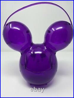 Disney Disneyland 60th Anniversary Purple Mickey Mouse Balloon Popcorn Bucket