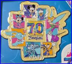 Disney Disneyland 70th Anniversary Celebration Jumbo LE 1000 Pin NIB Birthday Disney Disneyland 70th Anniversary Celebration Jumbo LE 1000 Pin NIB Birthday