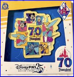 Disney Disneyland 70th Anniversary Jumbo Pin Limited Edition of 1000 NEW