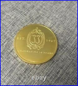 Disney Disneyland Club 33 Challenge Coin 50th Anniversary Members Only NEW