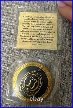 Disney Disneyland Club 33 Challenge Coin 50th Anniversary Members Only NEW