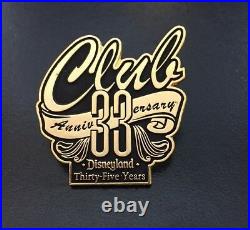 Disney Disneyland Club 33 Gold & Black Logo 35th Anniversary LE 600 Pin