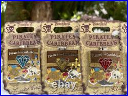 Disney Disneyland Pirates of the Caribbean 50th Anniversary 5 Pin Set LE2500 NEW Disney Disneyland Pirates of the Caribbean 50th Anniversary 5 Pin Set LE2500 NEW