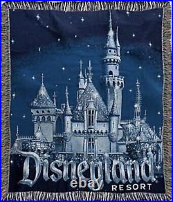 Disney Disneyland Resort 60th Anniversary Castle Woven Tapestry Throw Blanket