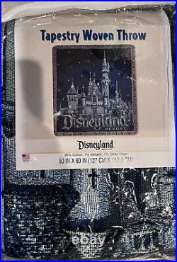 Disney Disneyland Resort 60th Anniversary Castle Woven Tapestry Throw Blanket