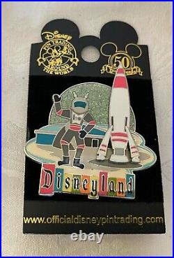 Disney Disneyland Retro Collection 2005 50th Anniversary 10 PIN Set 3D