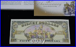 Disney Dollar $50 Boyer Disneyland 50th Anniversary Charles 50 Fifty LOW NUMBER