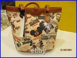 Disney Dooney & Bourke Disneyland 55th Anniversary Bucket Tote Handbag New
