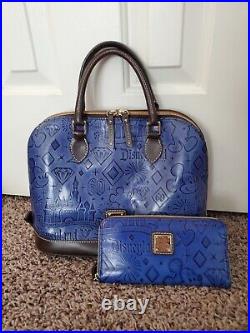Disney Dooney & Bourke Disneyland 60th anniversary blue Mickey wallet purse bag