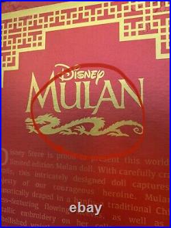 Disney Heirloom Limited Edition Mulan doll 20th Anniversary Disneyland Doll 5500
