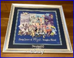 Disney LE Framed 9 Pin Set Disneyland 60th Anniversary Diamond Celebration Frame