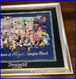 Disney LE Framed 9 Pin Set Disneyland 60th Anniversary Diamond Celebration Frame