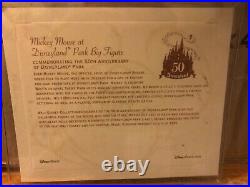 Disney Mickey Mouse at Disneyland Park Figure 50th Anniversary Big Fig + Box/COA