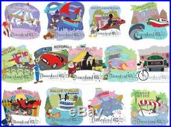 Disney Parks 65th Anniversary LE Pin Disneyland Attractions Set of 13 PRESALE