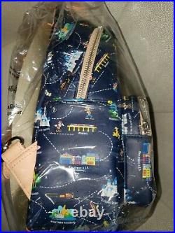 Disney Parks Anniversary Loungefly Convertible Backpack Bag Disneyland 65th NEW