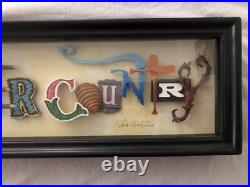 Disney Parks Critter Country Icon Letter Shadow Box Dave Avanzino Disneyland