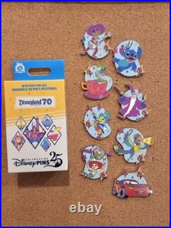 Disney Parks Disneyland 70th Anniversary Celebration Mystery Pin Complete Set