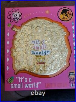 Disney Parks It's a Small World 55th Anniversary Pin Limited Edition GOLD Jumbo