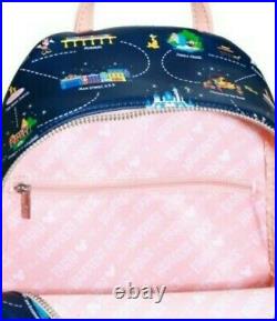 Disney Parks Loungefly Mini Backpack Bag Convertible Disneyland 65th Anniversary