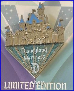 Disney Pin Disneyland 60th Diamond Anniversary Set Of 4 Small World Castle Space