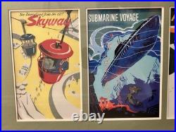 Disney Pins Disneyland 50th Anniversary Tomorrowland Framed 5 Pin Set Posters