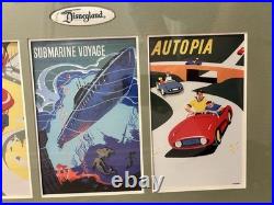 Disney Pins Disneyland 50th Anniversary Tomorrowland Framed 5 Pin Set Posters